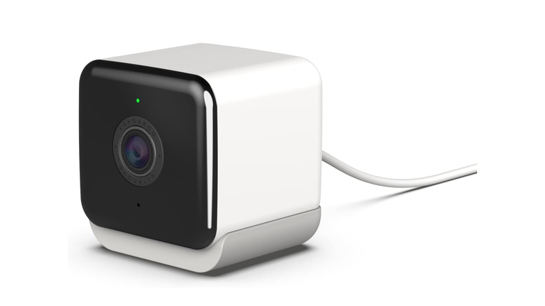 The small, white Kangaroo Indoor + Outdoor security camera.
