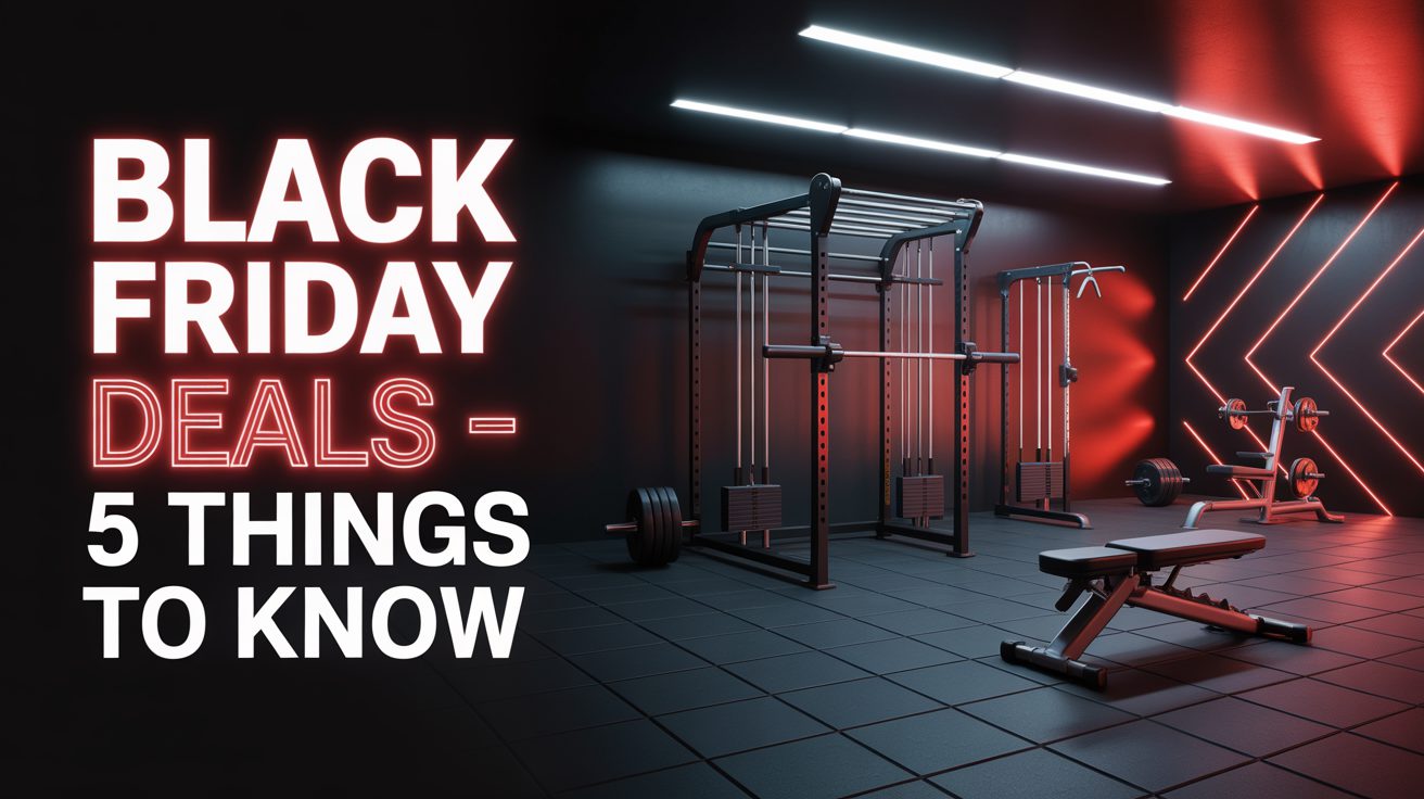 Assorted premium fitness gear including adjustable weights and compact machines arranged neatly in a home environment.
