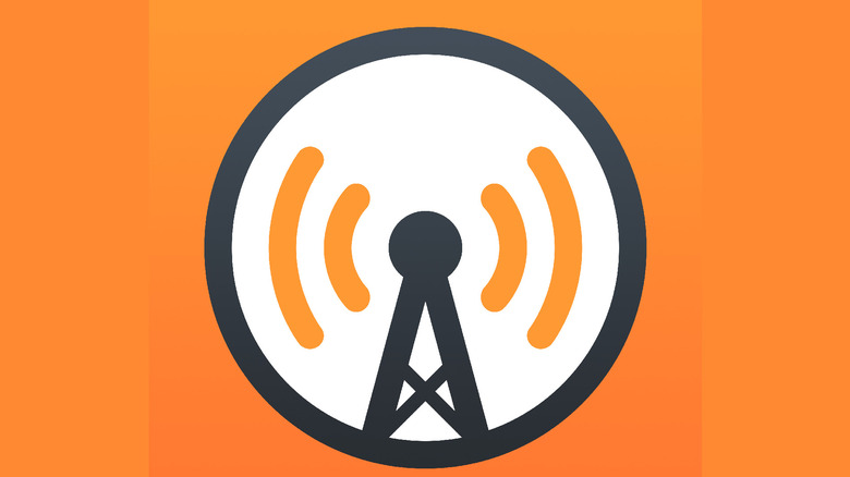 The distinctive orange Overcast podcast app logo.