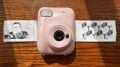 A bright blue Gofunly digital camera with a thick protective silicone bumper.