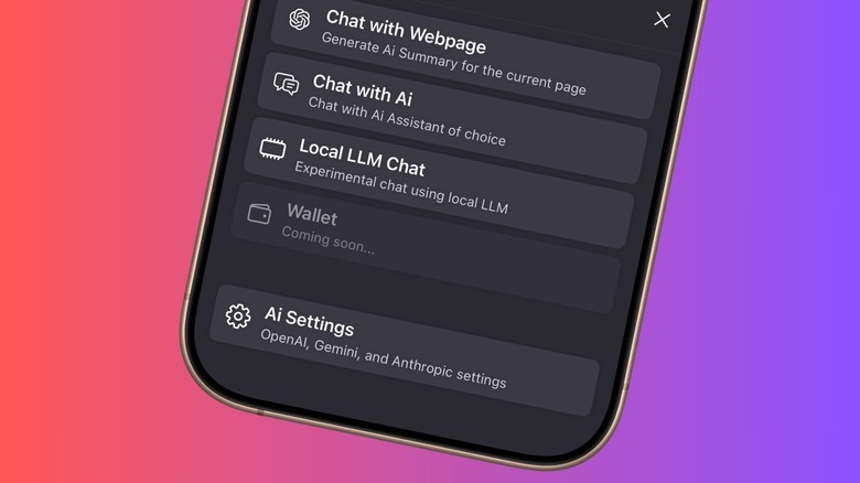 A mobile screen showing an active chat interface within Puma Browser where an AI is responding to a prompt.