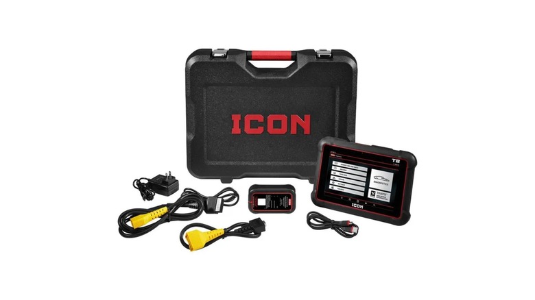 The Icon T8 Professional Intelligent Diagnostic Scanner with its large screen and rugged housing.
