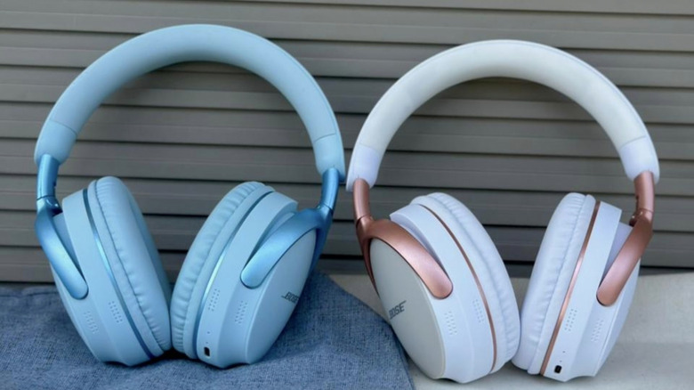 Two different models of Bose headphones displayed side-by-side for comparison.