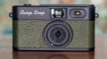A retro-styled Camp Snap 2 camera showing its lack of a rear playback screen.
