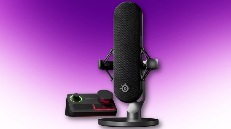 SteelSeries Alias Pro Kit with XLR microphone and stream mixer.
