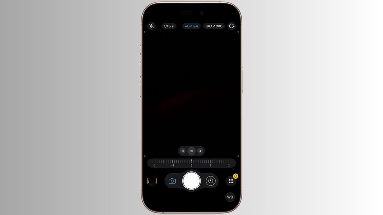 ProCamera app interface showing advanced exposure and focus settings on iPhone.