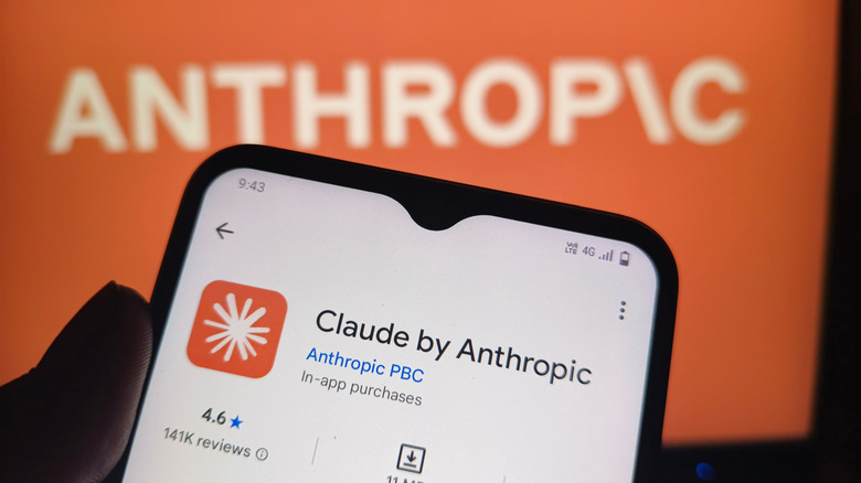 A smartphone screen displaying the Claude logo, indicating the software environment of the autonomous agent.