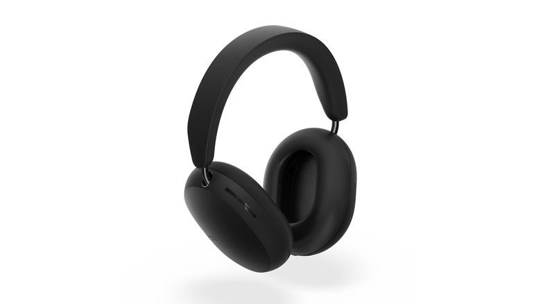 Side profile of the Sonos Ace headphones showing the smooth ear cup and stainless steel accents.