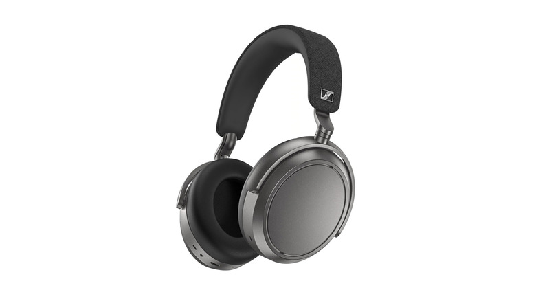 Close-up shot of the Sennheiser Momentum 4 Wireless headphones.