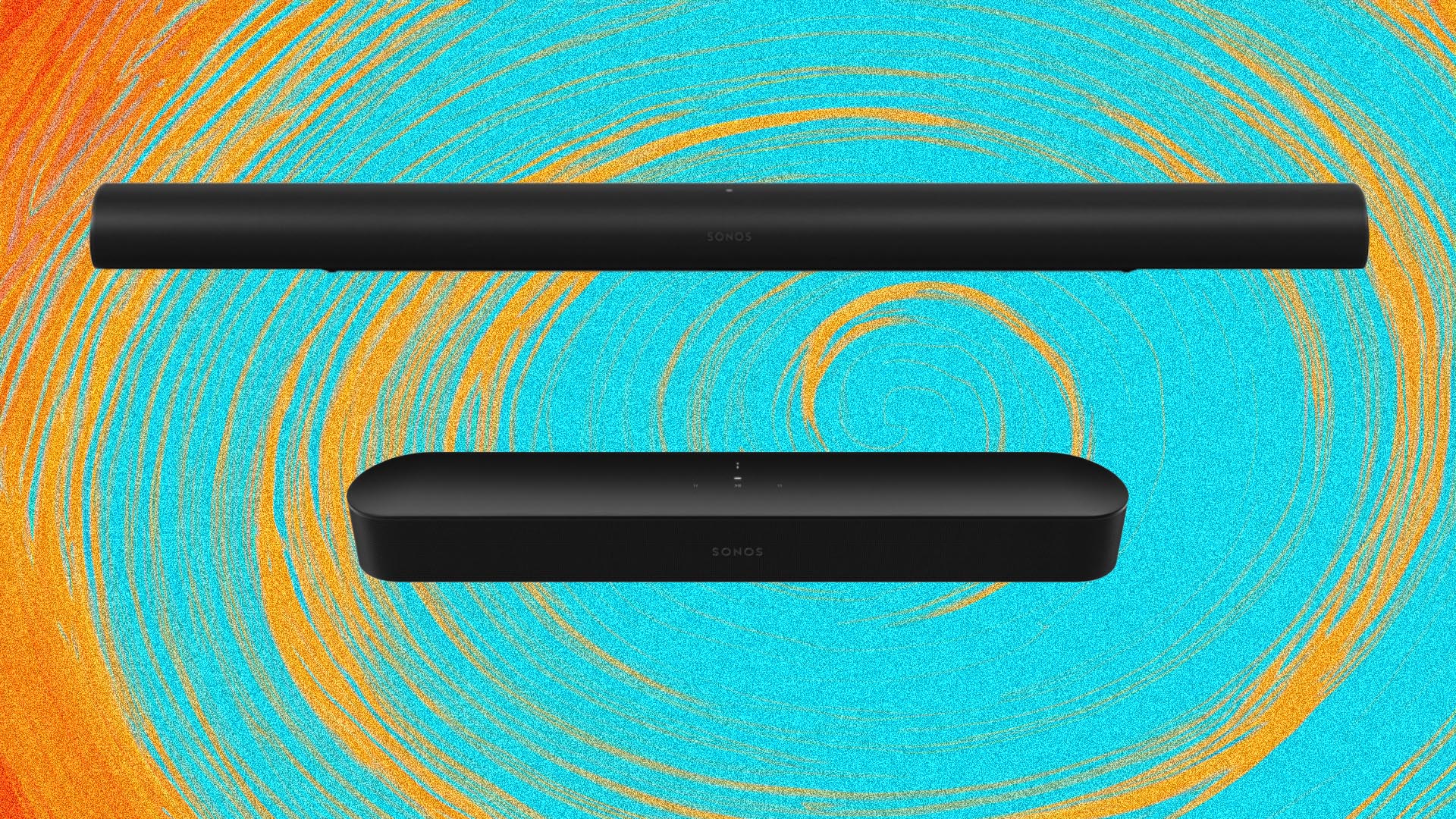 Featured image showing the internal driver configuration and external design of the Sonos Arc Ultra and Beam 2.