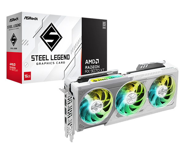 Radeon RX 9070 XT Steel Legend 16GB graphics card