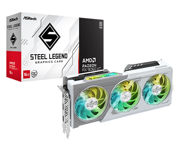 Radeon RX 9060 XT Steel Legend 16GB OC graphics card