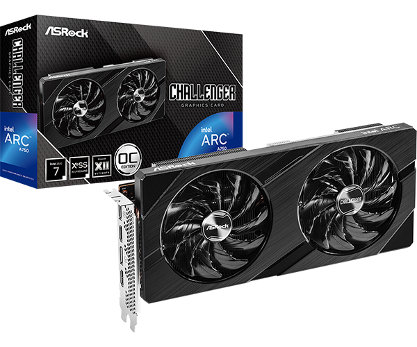 Intel Arc A750 Challenger D 8GB OC graphics card