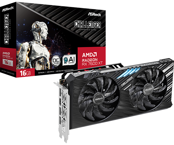 Radeon RX 7600 XT Challenger 16GB OC graphics card
