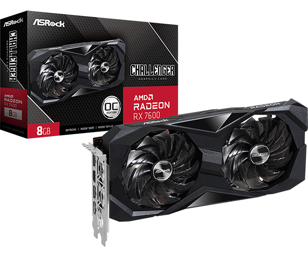 Radeon RX 7600 Challenger 8GB OC graphics card