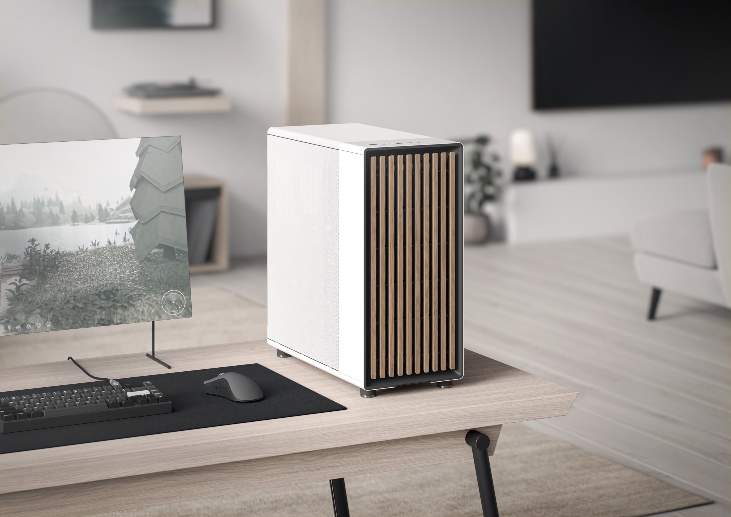Fractal Design North Chalk White Mesh case family media